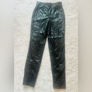 Forever 21 Black High-Waist Leather Pants